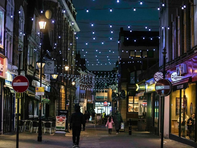 Northampton lit up for Christmas. Photo: Kirsty Edmonds.