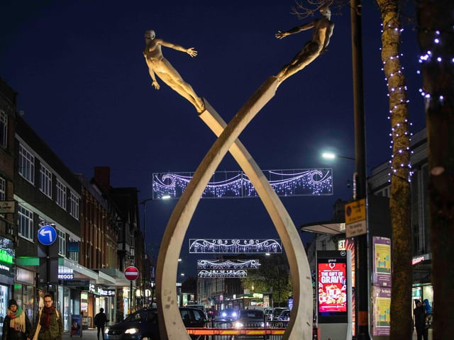 Northampton lit up for Christmas. Photo: Kirsty Edmonds.