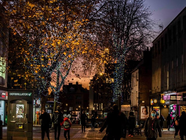 Northampton lit up for Christmas. Photo: Kirsty Edmonds.