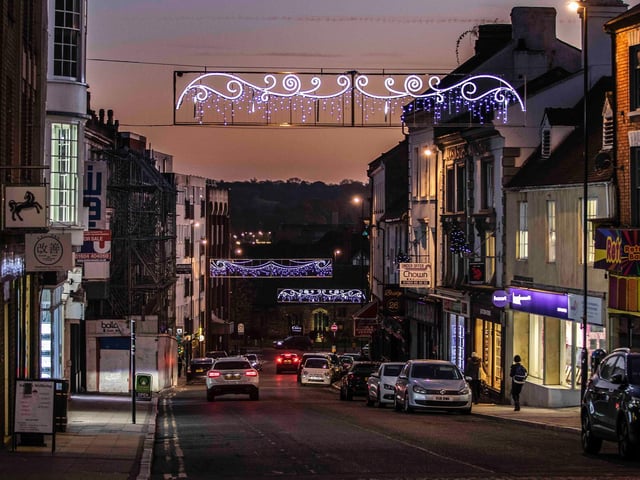 Northampton lit up for Christmas. Photo: Kirsty Edmonds.