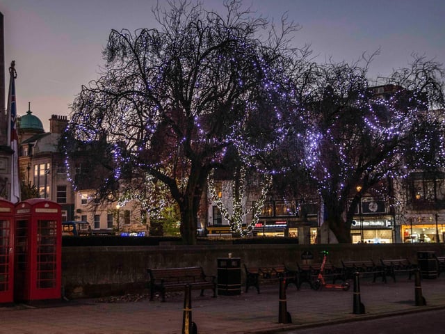Northampton lit up for Christmas. Photo: Kirsty Edmonds.