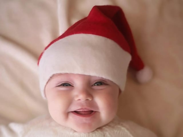 Alexandra Joanne Ball was born June 23, weighing nine pounds. She will be celebrating her first Christmas this year with a big smile on her face.