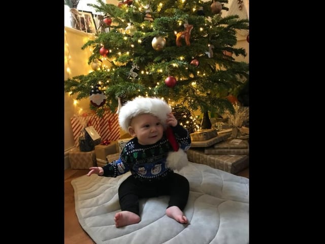 Oscar James was born on May 7 at a "chunky" 10 pounds and five ounces, according to his mum!