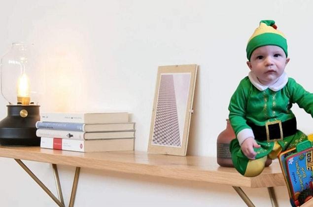 This little elf on the shelf is Arthur, who was born on 24 March.