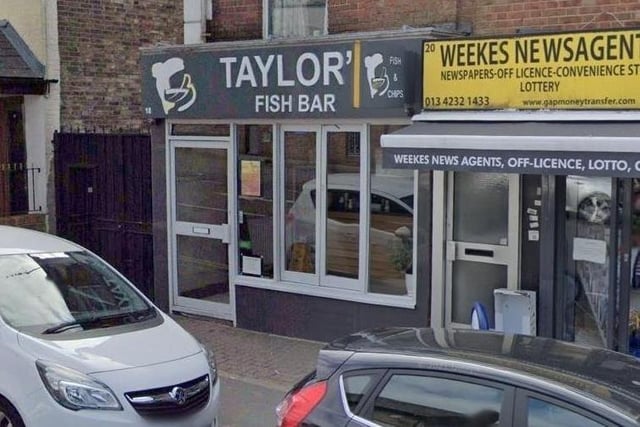 Taylor's Fish Bar in Railway Approach, East Grinstead, has an overall rating of 4.6 stars out of five from 110 Google reviews. One reviewer praised the 'really friendly staff, great prices and great food'. Another called it 'the best chippy in town'. Picture: Google Street View.