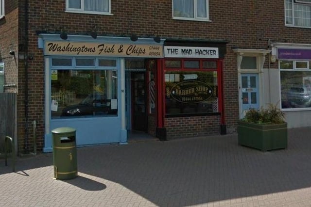 Washingtons Fish & Chips in America Lane, Haywards Heath, has a rating of 4.3 stars out of five from 113 Google reviews. "Good selection of fish, pies, chicken and some of the best chips in the area," said one reviewer. Another said Washington's offered 'great service and seriously tasty fish and chips'. Picture: Google Street View.