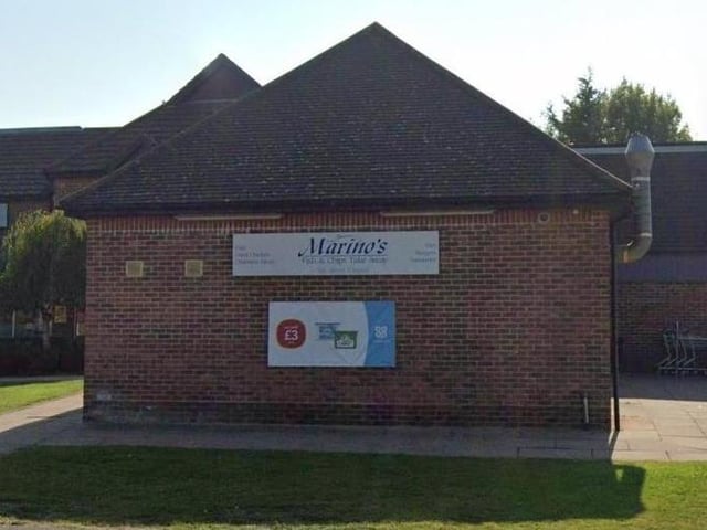 Marino's Fish Bar in Sheddingdean Community Centre, Maple Close, Burgess Hill, has 4.3 stars out of five from 104 Google reviews. "Beats all local establishments on quality, price and portion sizes," said one happy reviewer. Picture: Google Street View.
