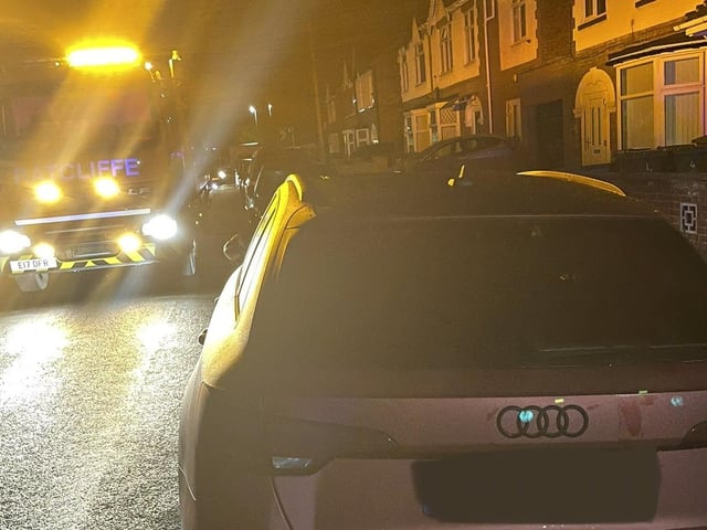 This inconsiderate driver parked right infront to a driveway in Peterborough, blocking in the occupant for multiple days and preventing them from attending hospital appointments and blocking the highway. Police were called and seized the car.