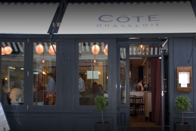 Cote Brasserie in East Street, Horsham, was rated four out of five from 1,072 reviews