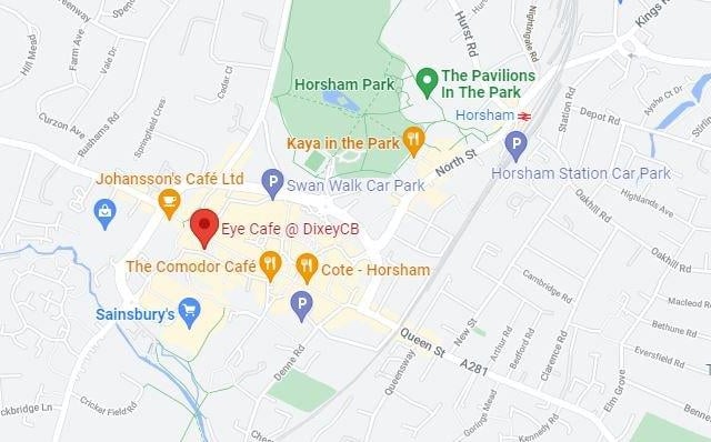 The Eye Cafe at Dixey CB Opticians in West Street, Horsham, has been rated five out of five from 43 reviews
