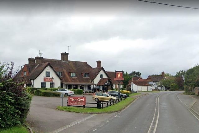 The Owl in Dorking Road, Kingsfold, has been rated four out of five from 344 reviews.