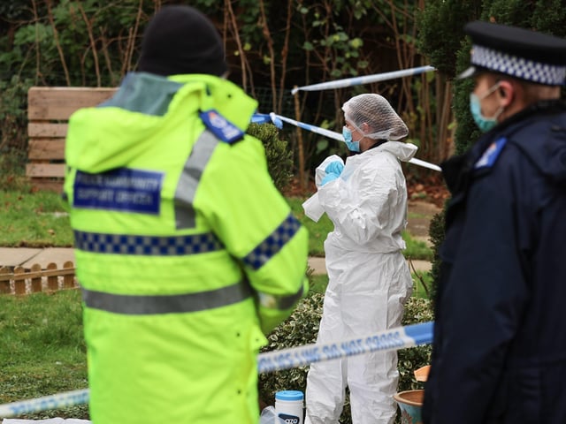 Sussex Police said detectives are investigating the death of a 55-year-old woman at a house in Stonefield Way, Burgess Hill. Police said a 79-year-old man from Burgess Hill has been arrested on suspicion of murder and remains in police custody. Photo: Eddie Mitchell.