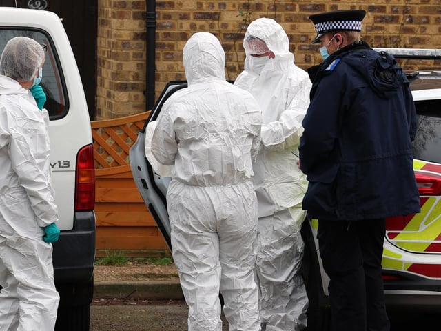 Sussex Police said detectives are investigating the death of a 55-year-old woman at a house in Stonefield Way, Burgess Hill. Police said a 79-year-old man from Burgess Hill has been arrested on suspicion of murder and remains in police custody. Photo: Eddie Mitchell.