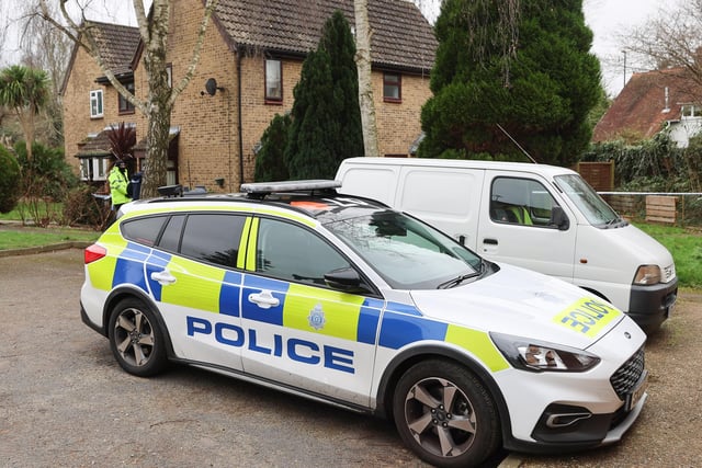 Sussex Police said detectives are investigating the death of a 55-year-old woman at a house in Stonefield Way, Burgess Hill. Police said a 79-year-old man from Burgess Hill has been arrested on suspicion of murder and remains in police custody. Photo: Eddie Mitchell.