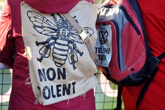 Extinction Rebellion protest against Arundel Bypass. Pic S Robards SR2201292 SUS-220129-162528001