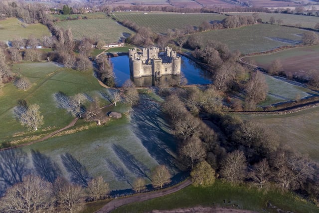 Bodiam Castle, by Allen Taylor. "I have a  huge passion for photography and love using my drone to get views that are out of reach of most people," he said. SUS-220202-113008001