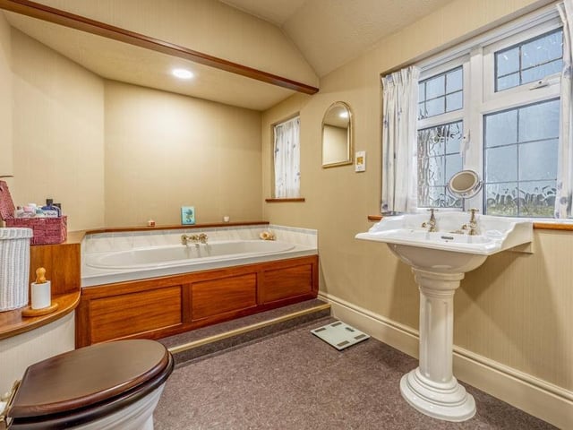 The bathroom.