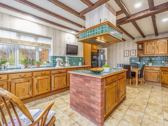 The kitchen/dining room.