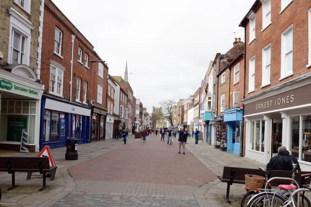 East Street, Chichester, in March 2020