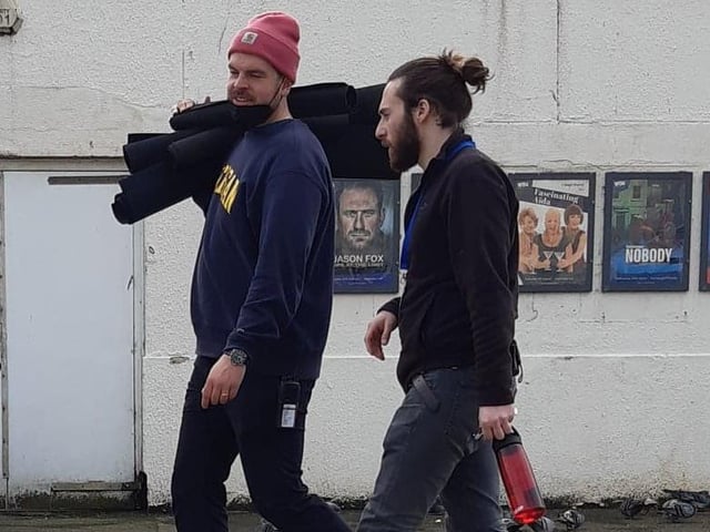 Worthing's Pavilion Theatre, on the seafront, was taken over by camera crews.