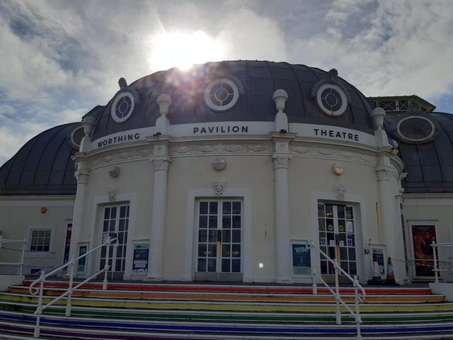 Worthing's Pavilion Theatre, on the seafront, was taken over by camera crews.