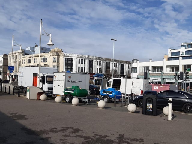Worthing's Pavilion Theatre, on the seafront, was taken over by camera crews.