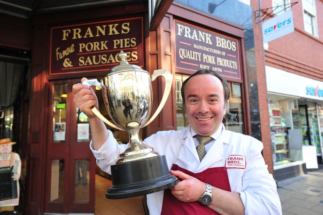 Frank Brothers Butchers used to have a shop in the Westgate Arcade.