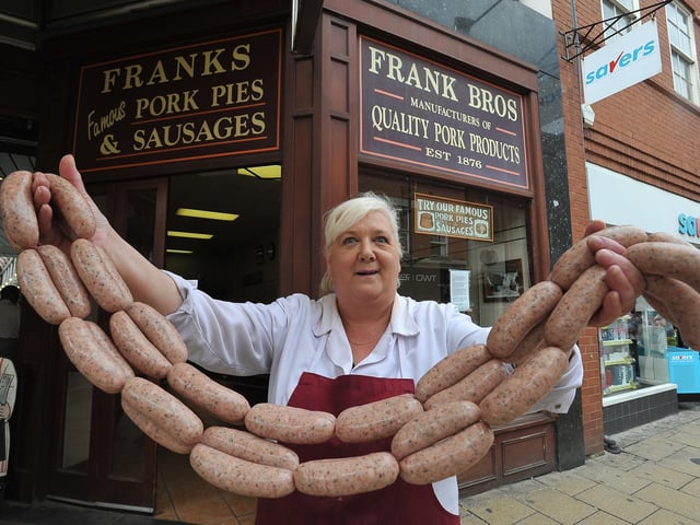 Frank Brothers Butchers originally was opened by pork butcher Frederick Frank who was born in October 1856 and came to Peterborough from Hull.