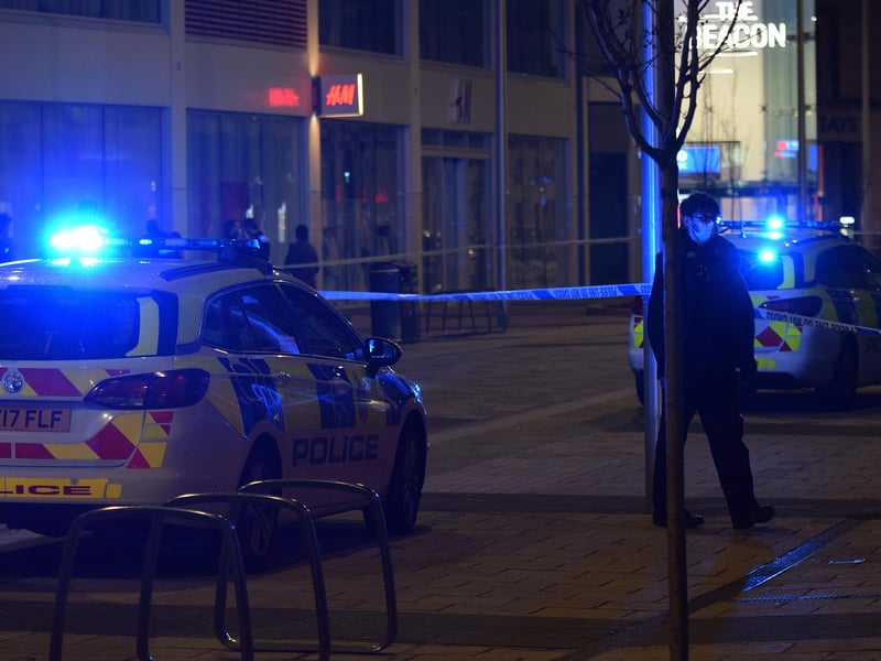 Police at the scene. Photo by Dan Jessup