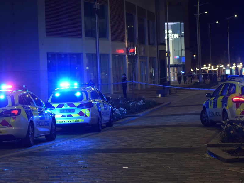 Police at the scene. Photo by Dan Jessup