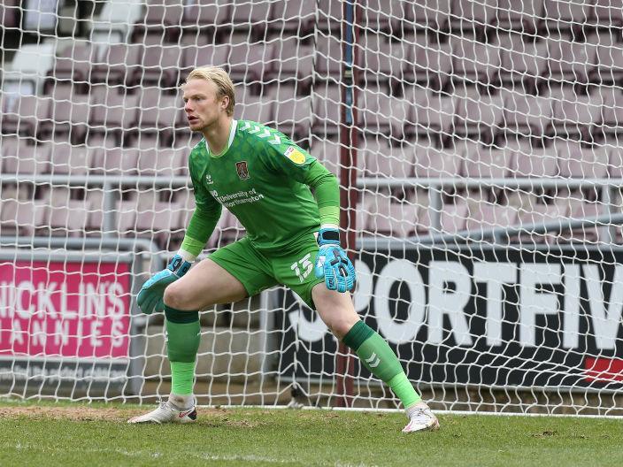 Saved well from Baldwin and kept out Leahy's initial header, but could only parry it back to the same man. Kicking was wayward and too often misdirected... 6