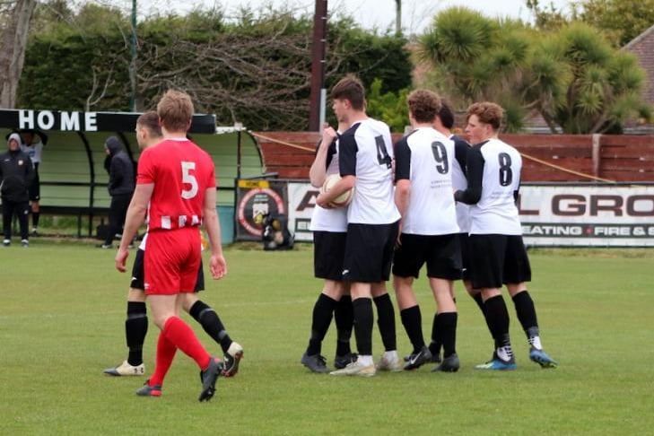 Action from Pagham's 1-0 win over Steyning / Picture: Roger Smith