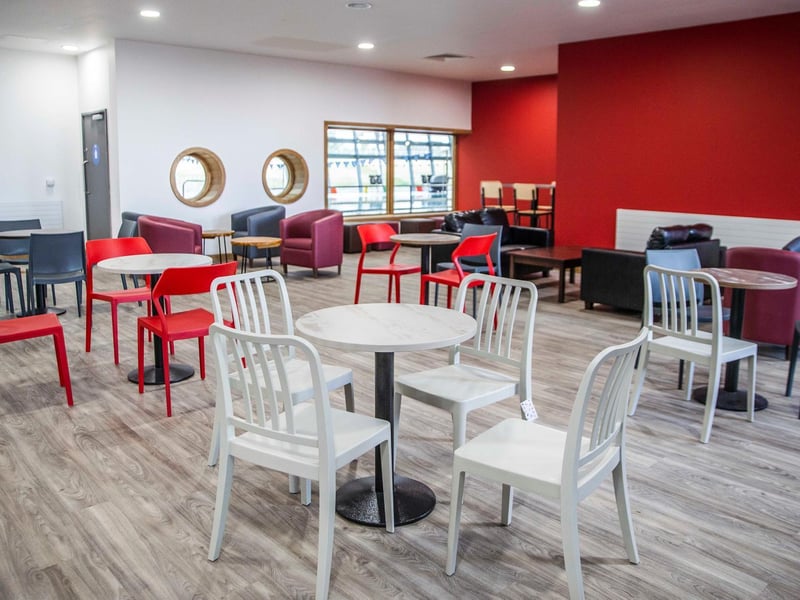 The seating area overlooks the pool. Photo: Kirsty Edmonds.