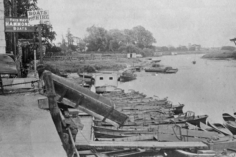Ted Hammond's boats on the Embankment.