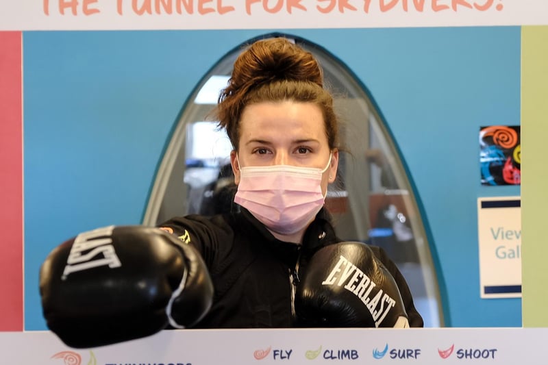 Chantelle enjoys skydiving when she visits the centre