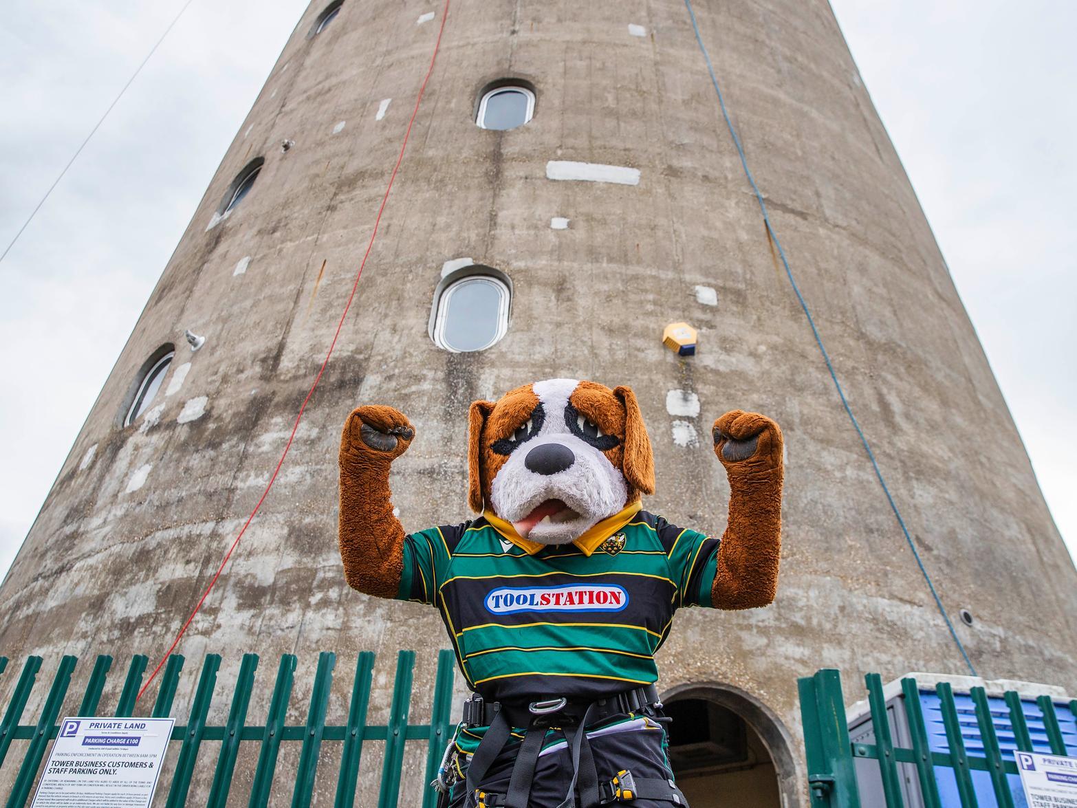 Northampton Saints' Mascot, Bernie, helped to raise nearly £5,000 for the NSF.