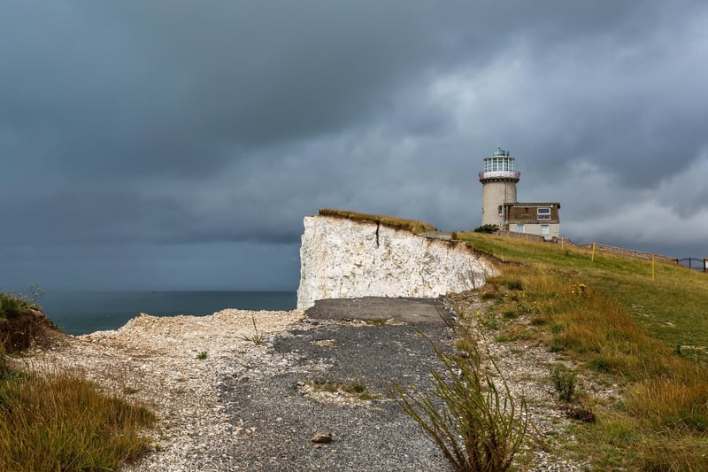 The path leading up to Belle Tout lighthouse is now unusable following a recent cliff fall. Taken by Barry Davis on a Canon 5d. SUS-210917-113937001