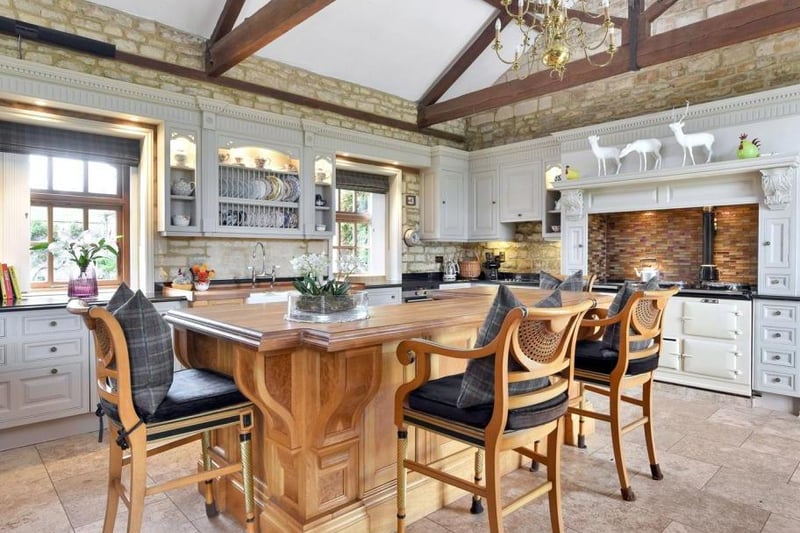 This grade II listed property has traditional features, a gym, a sauna and 19 acres of land.