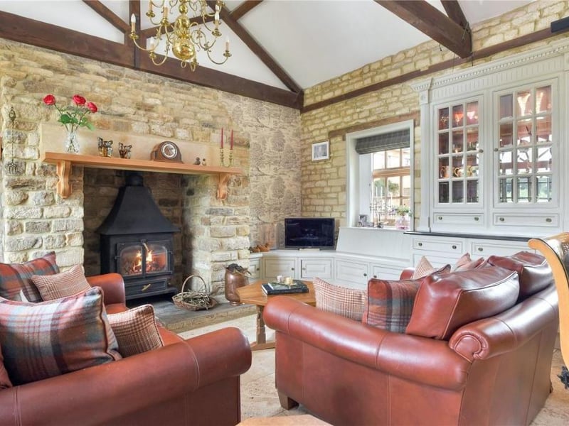 This grade II listed property has traditional features, a gym, a sauna and 19 acres of land.