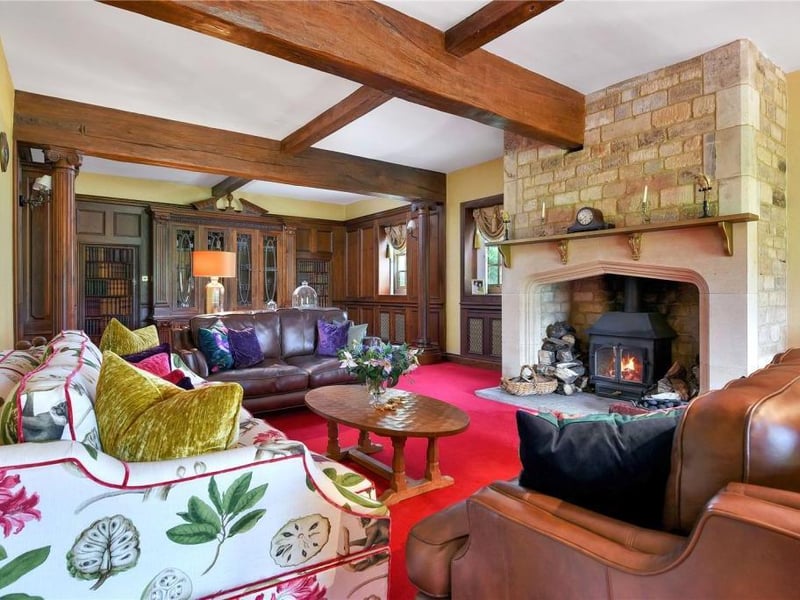 This grade II listed property has traditional features, a gym, a sauna and 19 acres of land.
