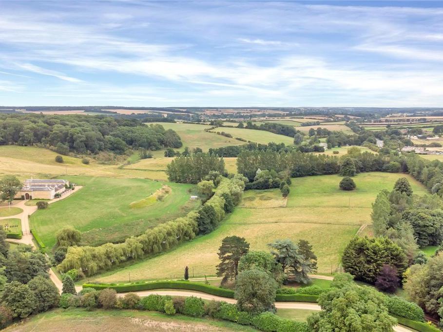 This grade II listed property has traditional features, a gym, a sauna and 19 acres of land.