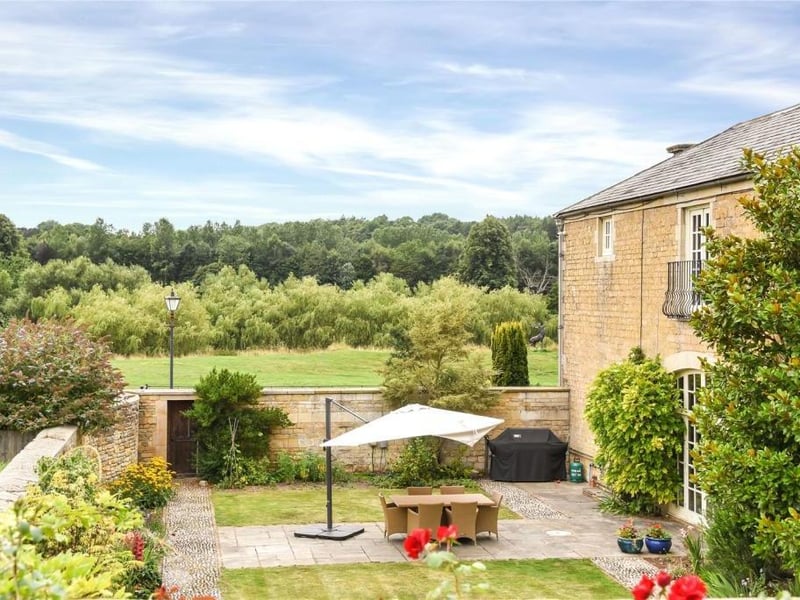 This grade II listed property has traditional features, a gym, a sauna and 19 acres of land.