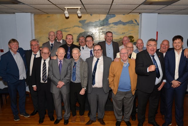 Grosvenor Whites Supporters Club, the oldest surviving Distillery supporters club who celebrate their own 75th anniversary this year. Picture: Jonathan Irwin