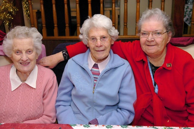 Attending the members of  Cookstown 040 dinner in 2010 were Peggy Montgomery, Margaret Wilkinson and Agnes Muldoon.