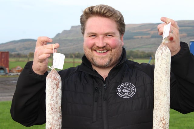 Pig farmer Alastair Crown who runs Corndale Farm in Limavady now makes a range of charcuterie products in his own factory which he sells across the country.