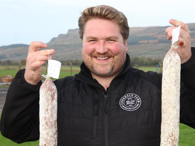 Pig farmer Alastair Crown who runs Corndale Farm in Limavady now makes a range of charcuterie products in his own factory which he sells across the country.
