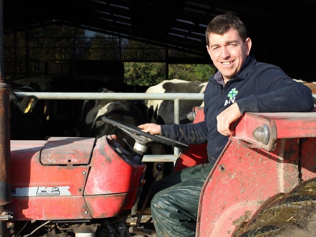 Stephen Gibson runs Hollowbridge Farm dairy farm and ice cream business in Hillsborough with his parents, wife Amanda, and two children.