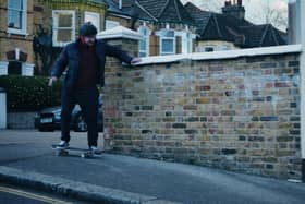 'The Beginner' embarks on his perilous quest to learn how to skateboard in the latest Christmas advert from the John Lewis Partnership (Picture: John Lewis and Partners/PA Wire)