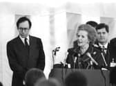 Former Prime Minister Margaret Thatcher addresses the Scotch Whisky Association conference at Prestonfield House hotel in Edinburgh in March 1990 (Picture: Jack Crombie)