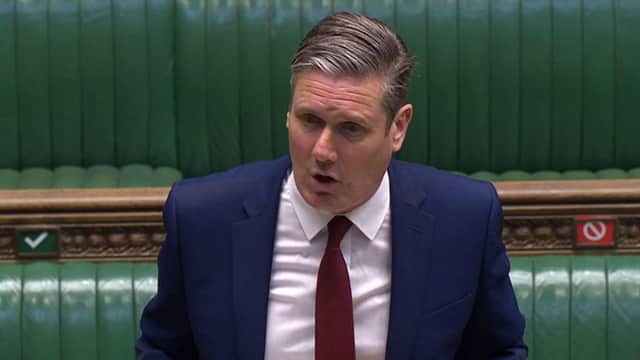 Labour leader Keir Starmer speaks during Prime Minister's Questions in the House of Commons